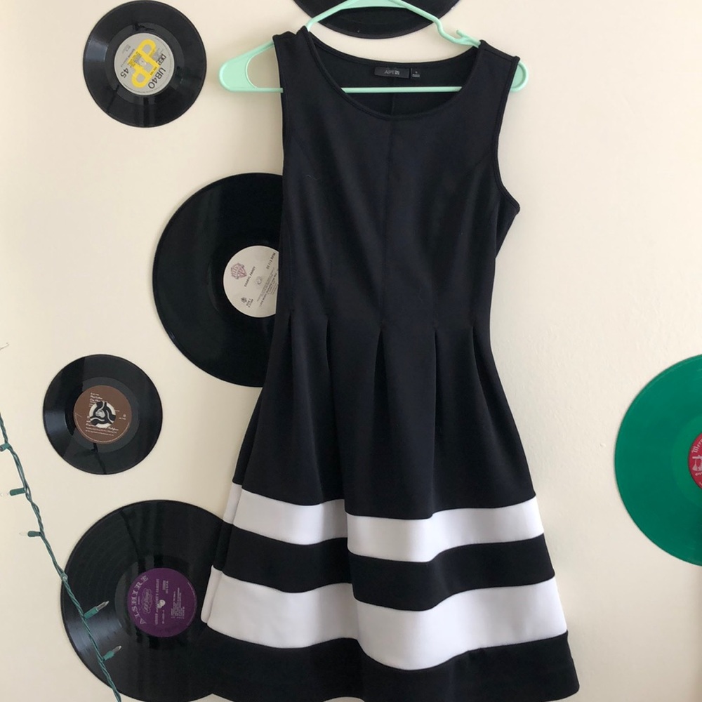 Black and white formal dress